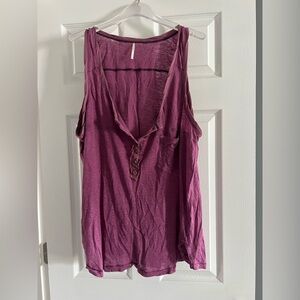 Free People Women's Purple Sleeveless Top